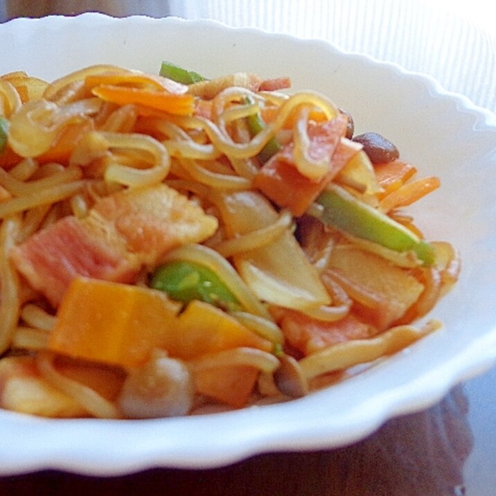 糸こんにゃくで♪ローカロ焼き蕎麦